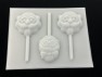 274c Santa and Mrs Claus Face Chocolate or Hard Candy Lollipop Mold